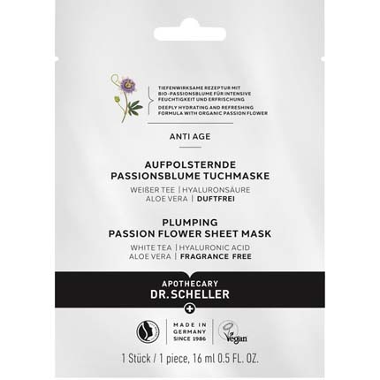 Apothecary Dr. Scheller, Anti-Aging Aufpolsternde Passionsblumen Tuchmaske, ca. 3 Euro